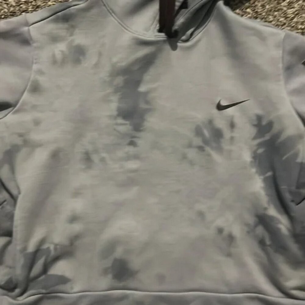 Nike Dri-Fit gray and chocolate brown tie dye hoodie size medium - Picture 3 of 5